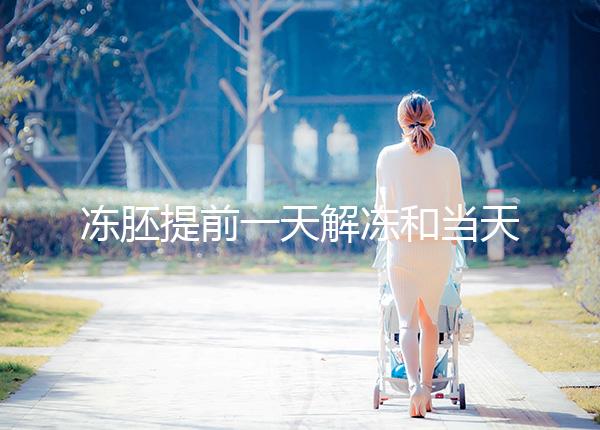 凍胚提前一天解凍和當(dāng)天解凍沒有太大區(qū)別哪一天要注意?